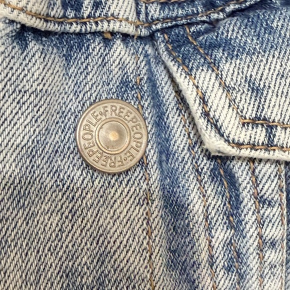 Free People Rumors Denim Jean Jacket size XS - Picture 5 of 6